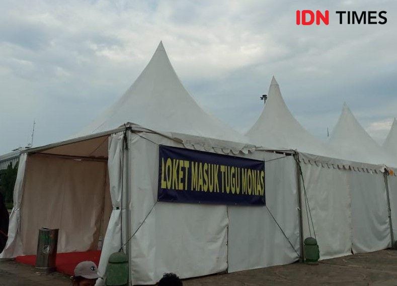 Loket Masuk Tugu Monas di Monas Week, Jakarta. IDN Times/Dhiya Awlia Azzahra