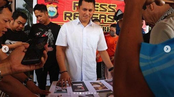 Tiga pelaku dalam bisnis prostitusi online saat diamankan di Mako Polres Pinrang, Kamis (26/12) / Istimewa