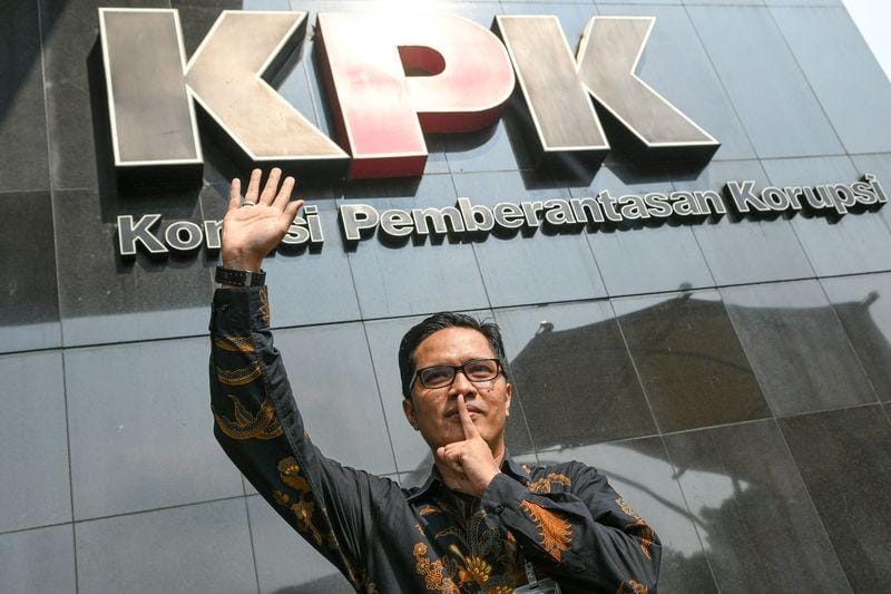 (Febri Diansyah mengakhiri masa kerjanya menjadi jubir KPK) ANTARA FOTO/M. Risyal Hidayat