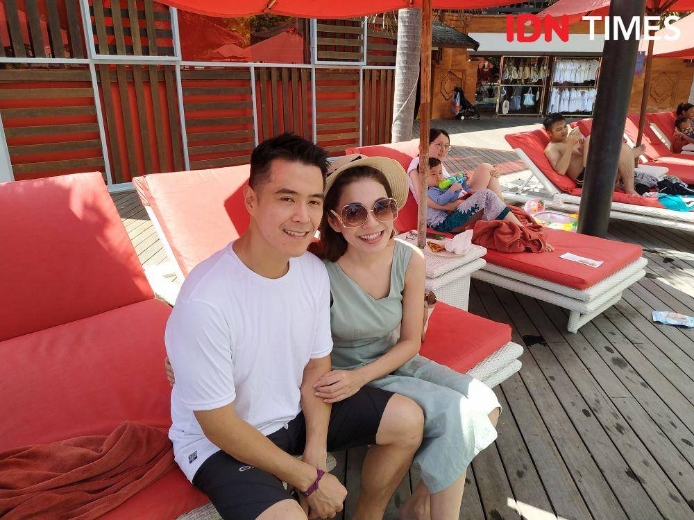 Maya Septha beserta keluarga liburan di Club Med, Bali. 27 Desember 2019. IDN Times/Nadia Umara