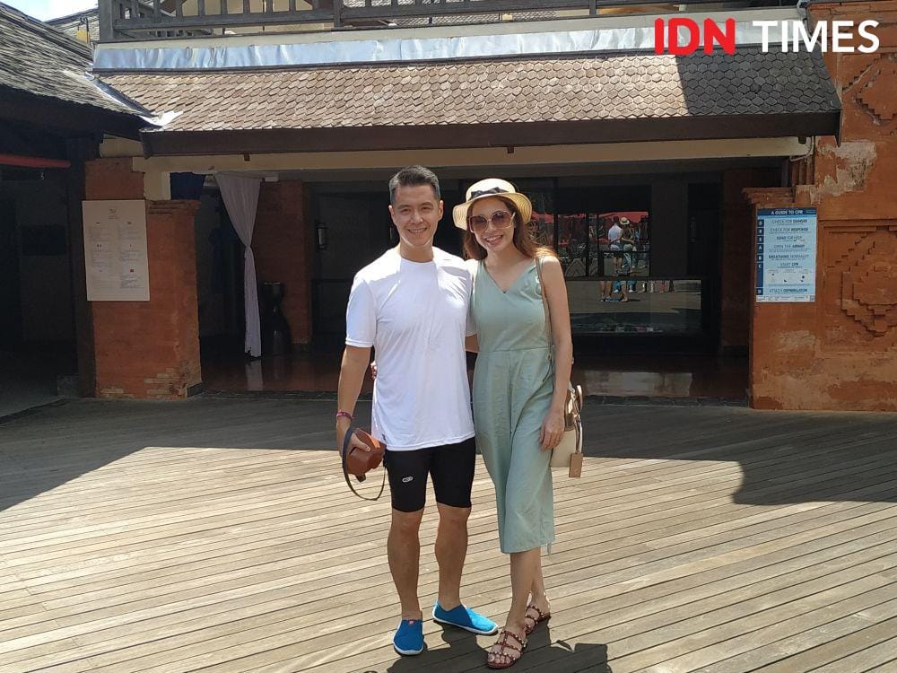 Maya Septha dan keluarga liburan di Club Med, Bali. 27 Desember 2019. IDN Times/Nadia Umara