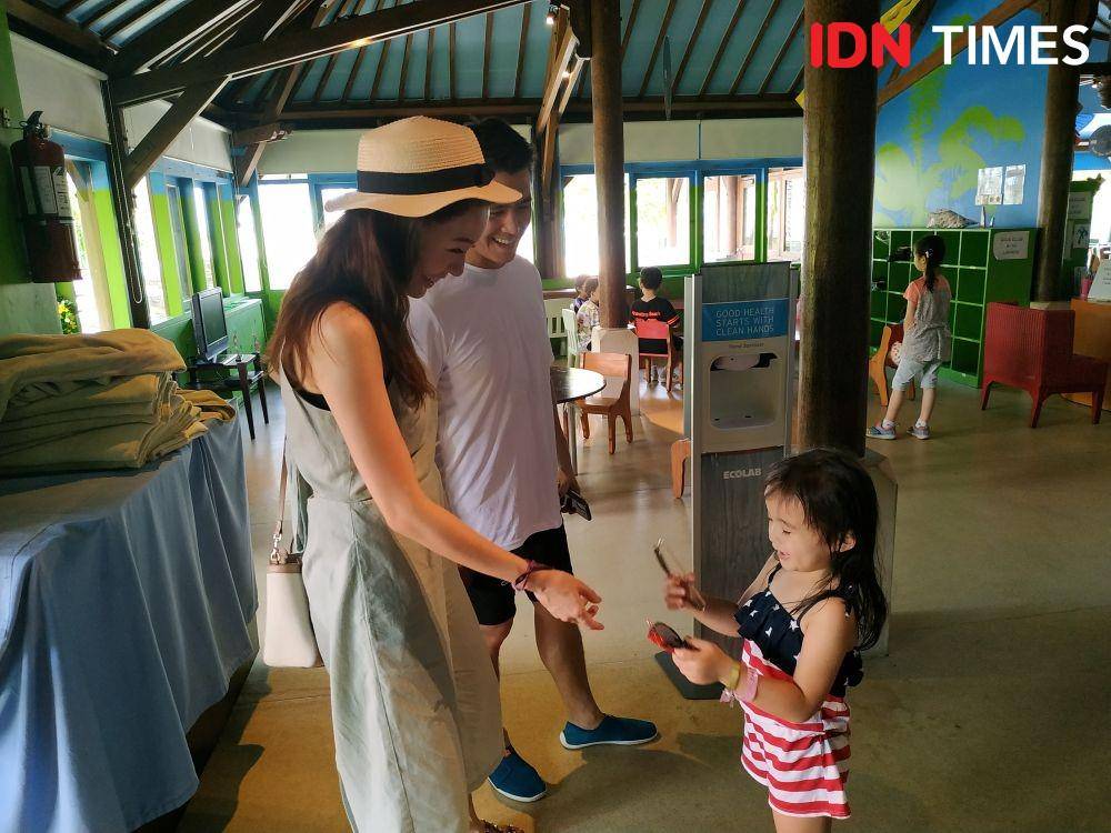 Maya Septha beserta keluarga liburan di Club Med, Bali. 27 Desember 2019. IDN Times/Nadia Umara