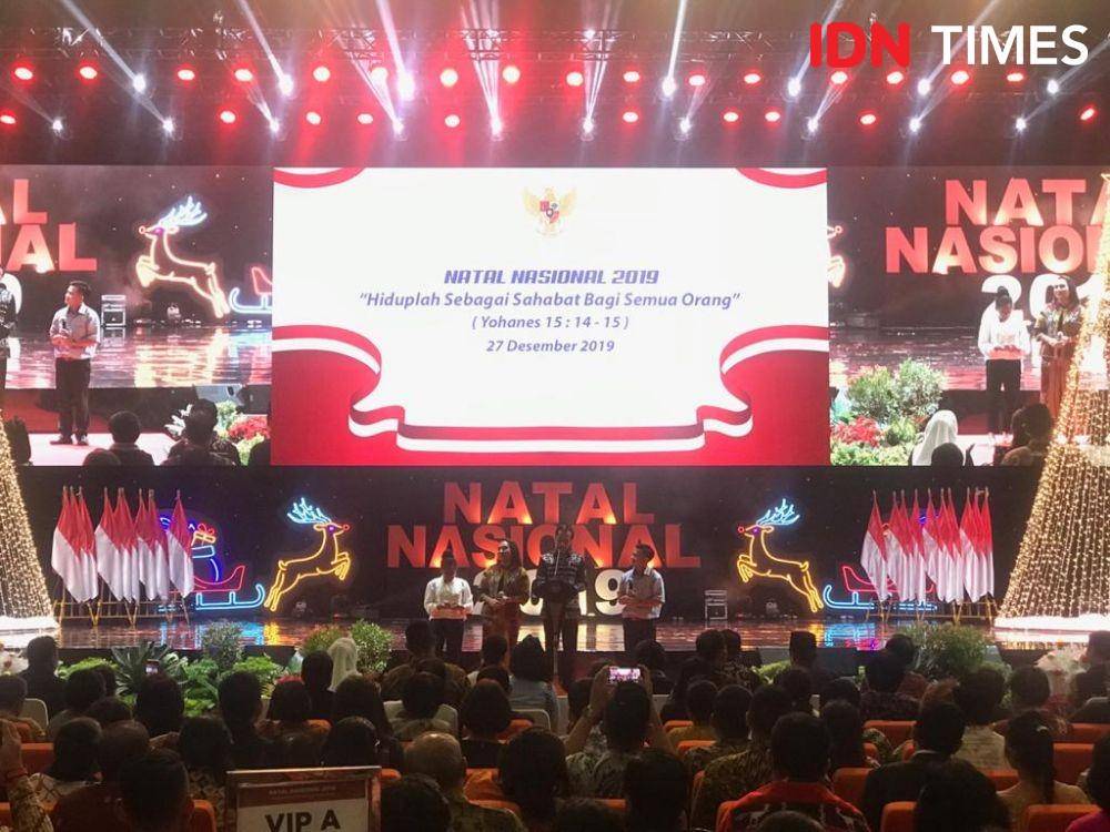 Presiden Jokowi di SICC, Bogor, Jumat 27 Desember 2019 (IDN Times/Teatrika Handiko Putri)