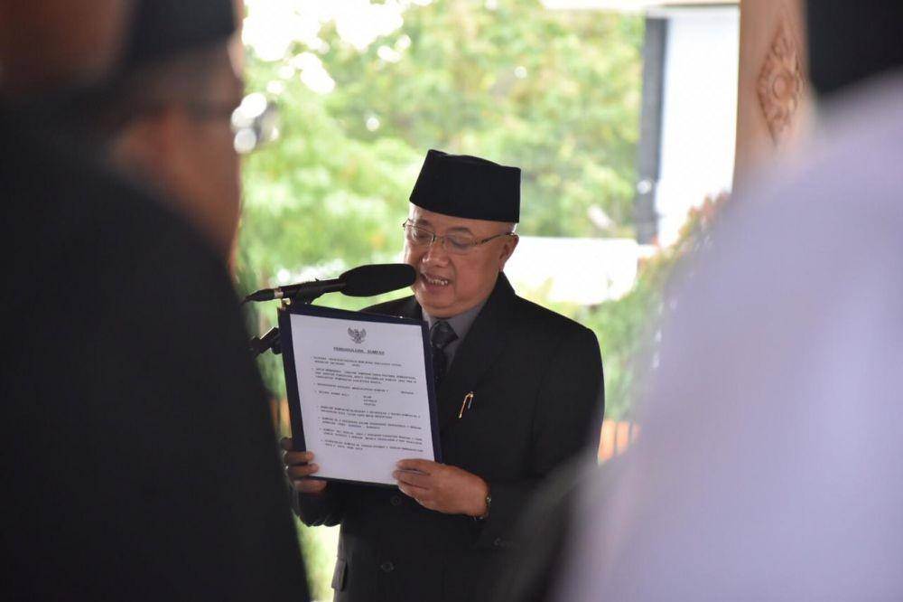 Bupati Bantul Suharsono lantik pejabat struktural dan fungsional di lingkungan Pemkab Bantul. IDN Times/Humas Pemkab Bantul