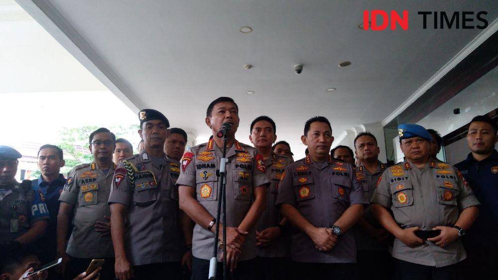 Kepala Kepolisian Republik Indonesia Jenderal Pol Idham Azis usai acara Release Akhir tahun 2019 (IDN Times/Lia Hutasoit)