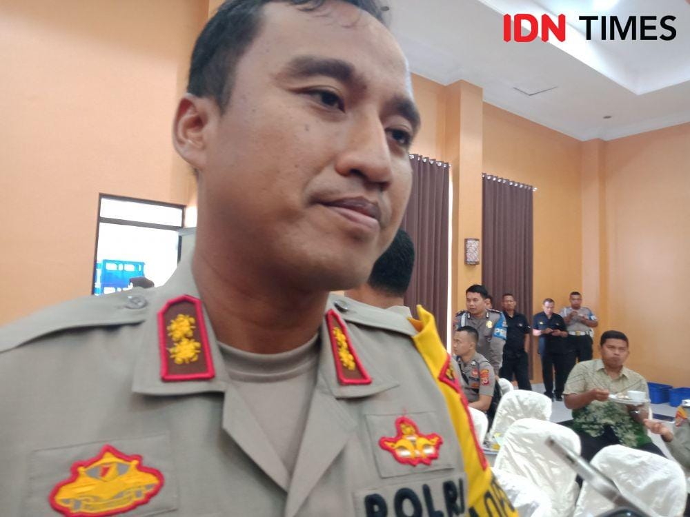 Kapolres Bantul AKBP Wachyu Tri Budi Sulistiyono saat dijumpai di Polda DIY, Jumat (27/12). (IDN Times/Tunggul Damarjati)