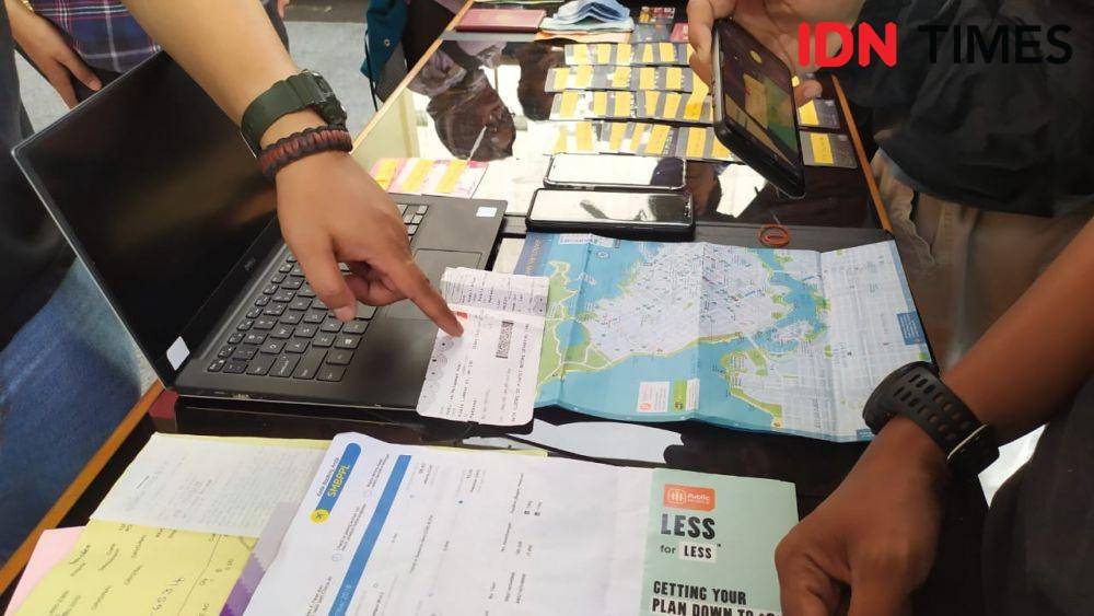 Barang bukti dari WNA Malaysia pelaku skimming ATM di Makassar / Sahrul Ramadan