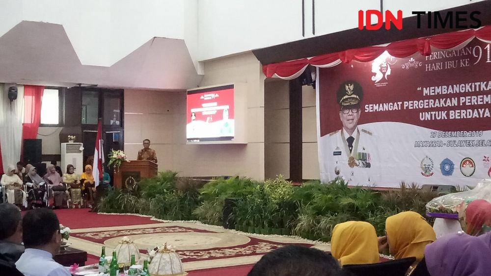 Gubernur Sulsel Nurdin Abdullah saat menghadiri acara peringatan Hari Ibu ke-91 di Kantor Gubernur Sulsel, Jumat (27/12). IDN Times/Asrhawi Muin