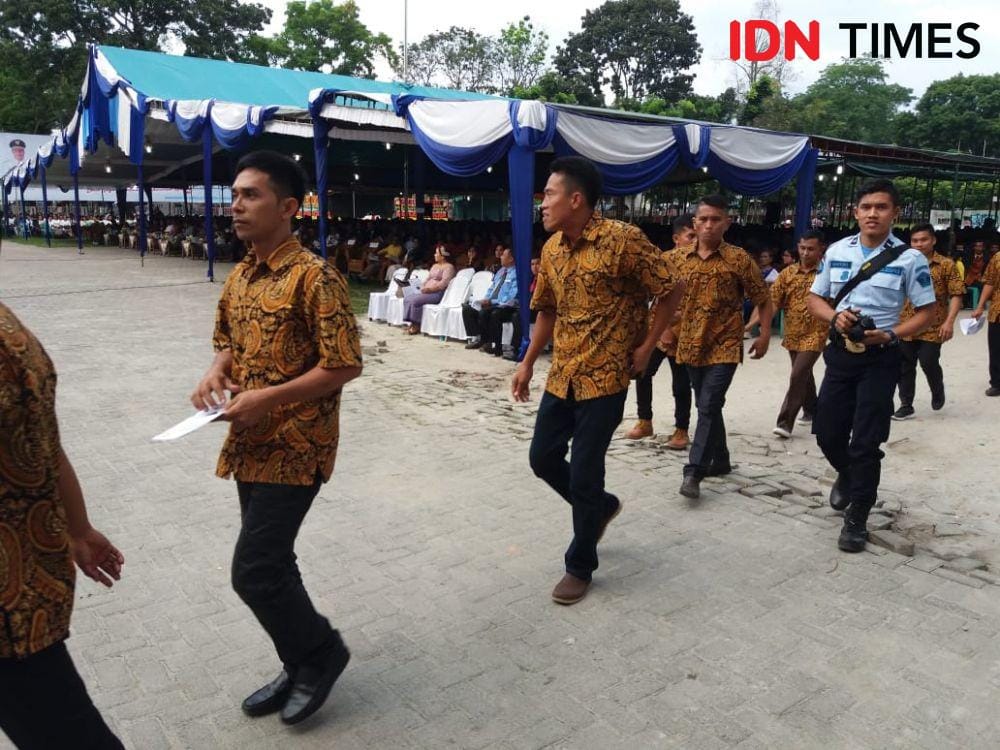 Para warga binaan Lapas Siantar ikut mengisi perayaan natal oikumene (IDN Times/Patiar Manurung)
