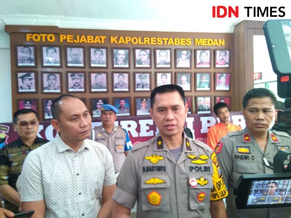 Kapolrestabes Medan Brigjen Pol Dadang Hartanto memberi keterangan pers (IDN Times/Fadli Syahputra)