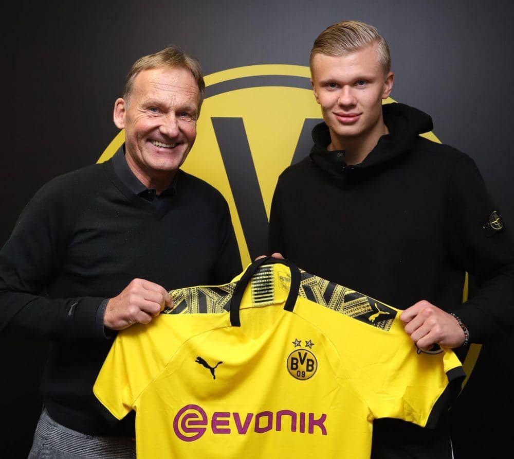 Erling Braut Haaland resmi merapat ke Borussia Dortmund. Twitter/@BlackYellow
