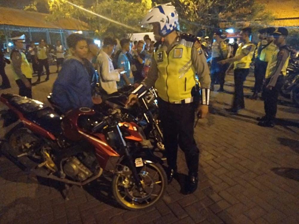 Razia kendaraan bermotor Polres Bojonegoro. IDN Times/Istimewa