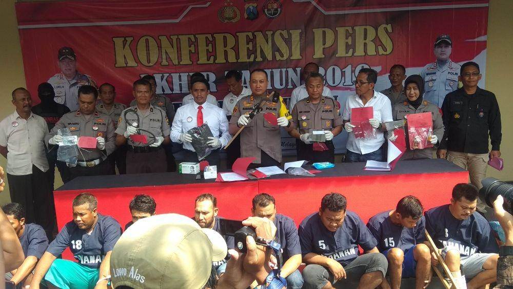 Kapolres Tuban AKBP Nanang Haryono saat menggelar rilis. IDN Times/Imron