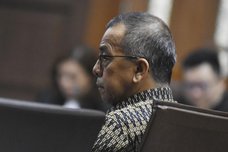 (Eks Direktur Utama Garuda Indonesia Emirsyah Satar) ANTARA FOTO/Indrianto Eko Suwarso