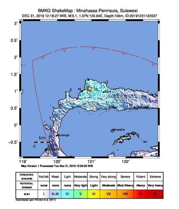 (Gempa Minahasa) Dok. BMKG