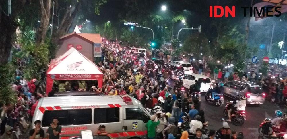 Suasana pergantian tahun baru di Taman Bungkul. IDN Times/Fitria Madia
