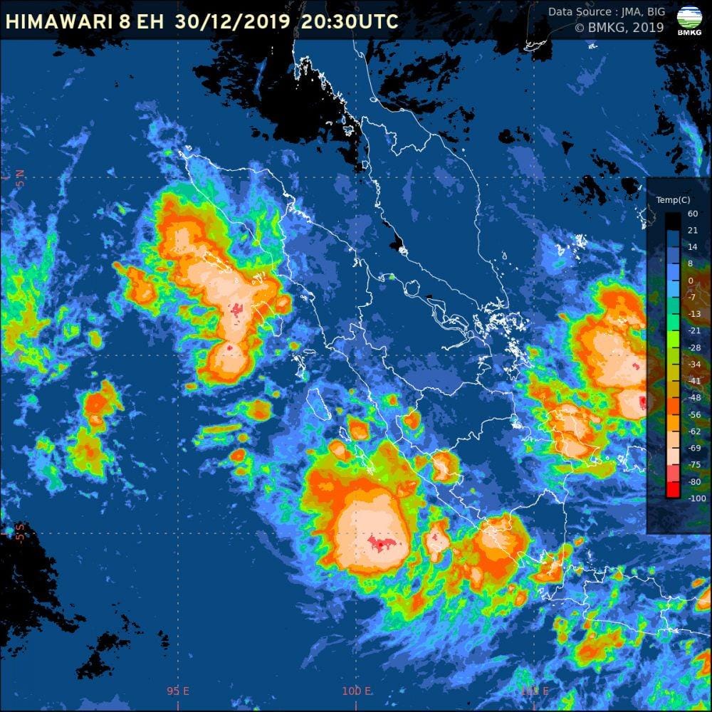 Kondisi cuaca di pulau Sumatera khususnya Sumsel (IDN Times/BMKG Palembang)