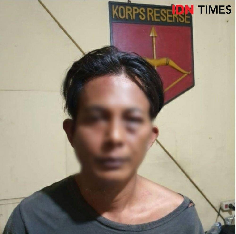 Agus, tersangka pelaku penikaman (IDN Times/Surya Aditya)
