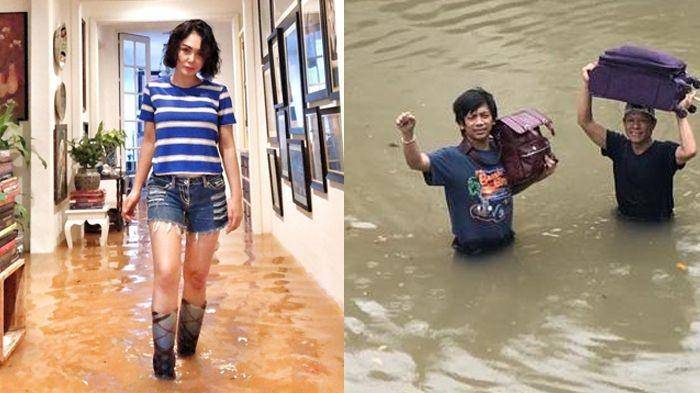 Rumah para artis yang terendam Banjir Jakarta. instagram.com/yunishara36/instagram.com/rianekkypradipta