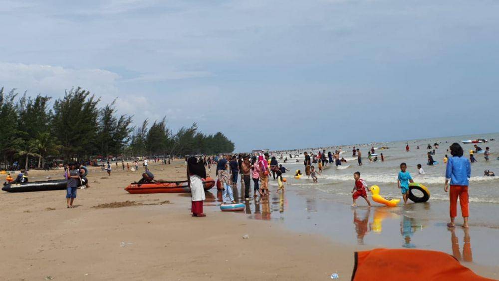 Cuaca di Pantai Manggar cerah pada pagi hingga siang hari. (Sumber: Basarnas Balikpapan)