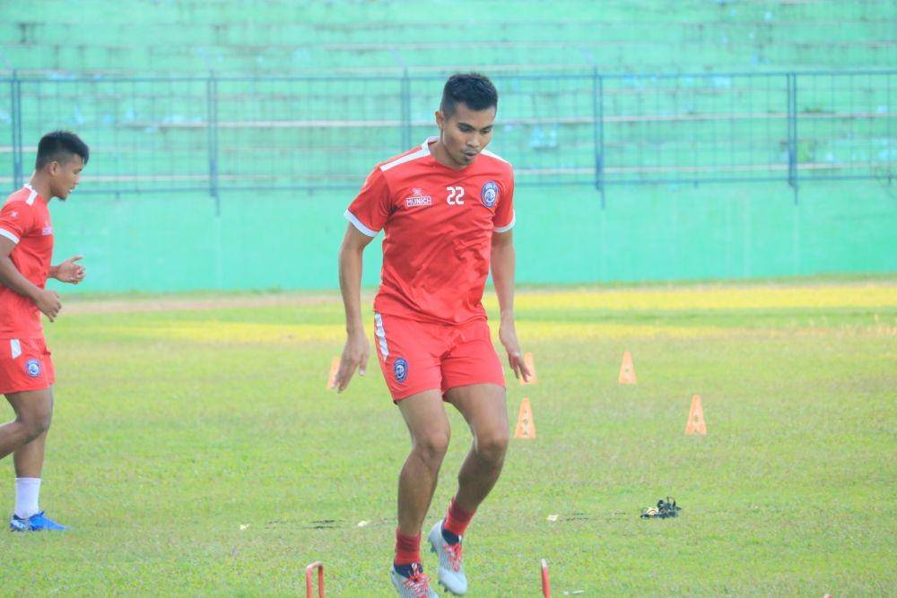 Rachmat Latief dipastikan tak berkostum Arema FC lagi musim depan. IDN Times/ Alfi Ramadana