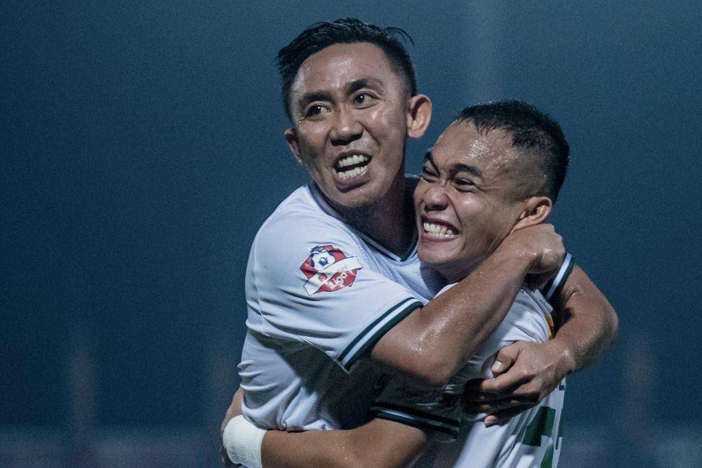 Rendi Irwan usai mencetak gol ke gawang Madura United pada ajang Liga 1 2019. Persebaya.id