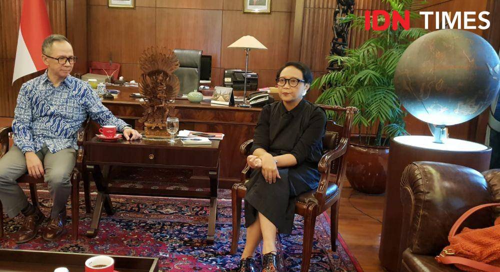 (Menlu RI Retno P Marsudi dan Wamenlu Mahendra Siregar, 2 Januari 2020) IDN Times/Uni Lubis
