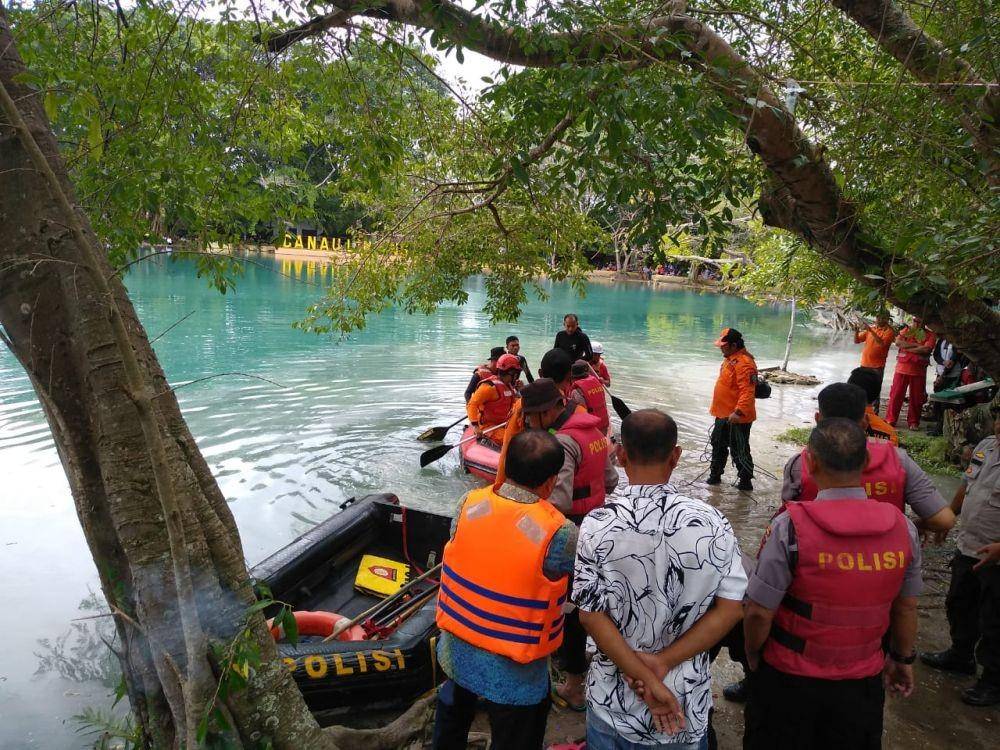 Jenazah Anto ditemukan setelah debit air Danau Linting dikurangi (Istimewa)