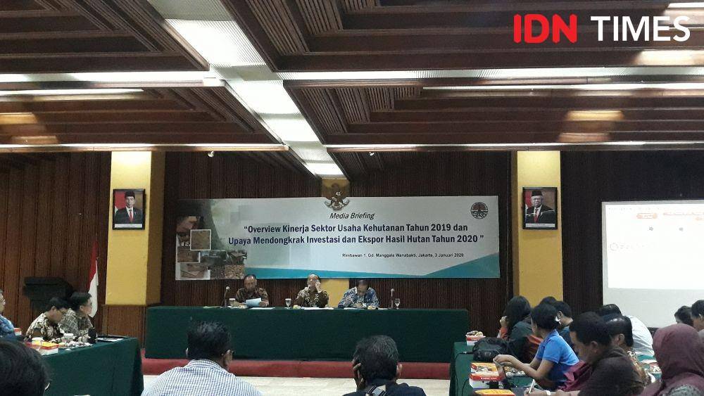Overview kerja sektor kehutanan. (IDN Times/Indiana Malia)