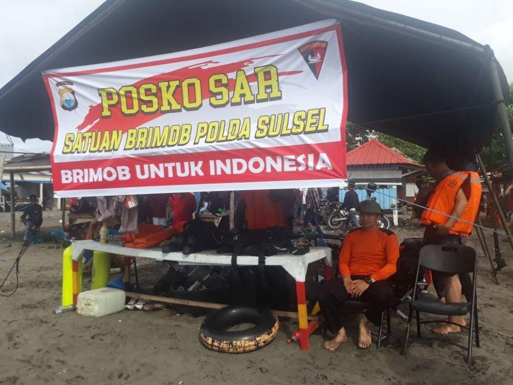 Posko siaga bencana Brimob Polda Sulsel / Istimewa
