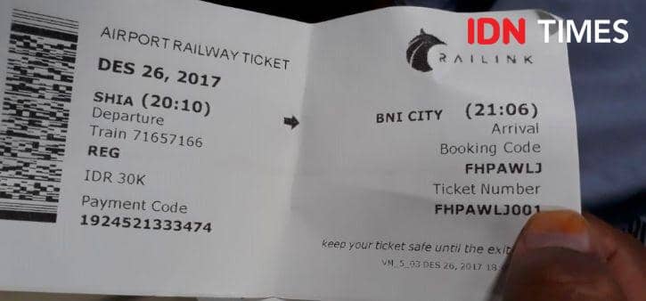 (Ilustrasi tiket kereta api bandara) IDN Times/Akhmad Mustakim