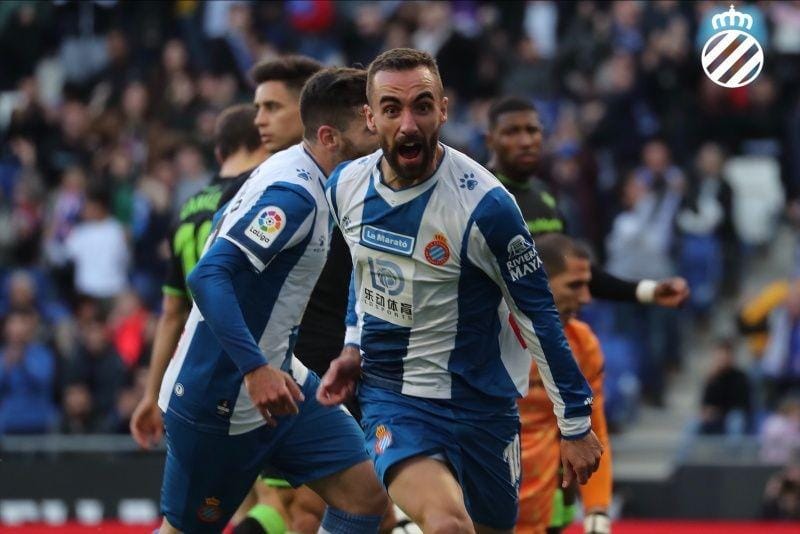 Pemain Espanyol saat merayakan gol. rcdespanyol.com