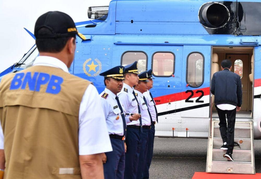 Presiden Jokowi di Pangkalan TNI AU Atang Sendjaja, Bogor. (Dok. Biro Pers Sekretariat Presiden/Laily Rachev)