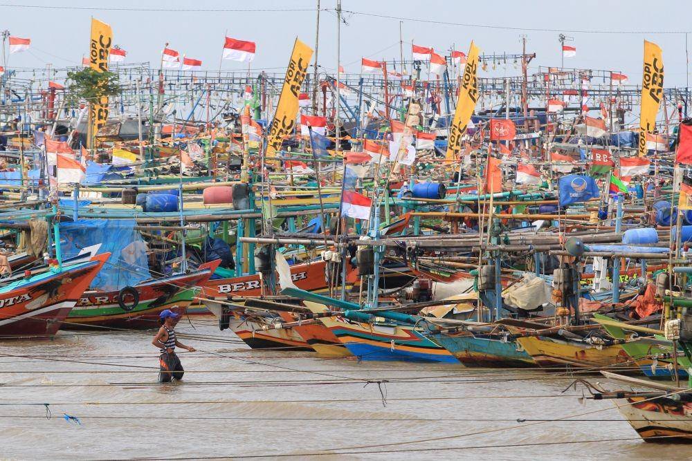 Ilustrasi kapal-kapal nelayan. ANTARA FOTO/Dedhez Anggara