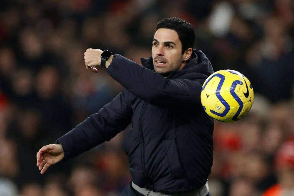 Mikel Arteta kala memimpin anak asuhnya di laga lawan Leeds United, Selasa (7/1) dini hari. Twitter/@afcstuff