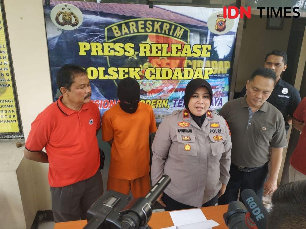 Polsek Cidadap menangkap spesialis pencuri bengkel (IDN Times.Jabar/Galih Persiana)