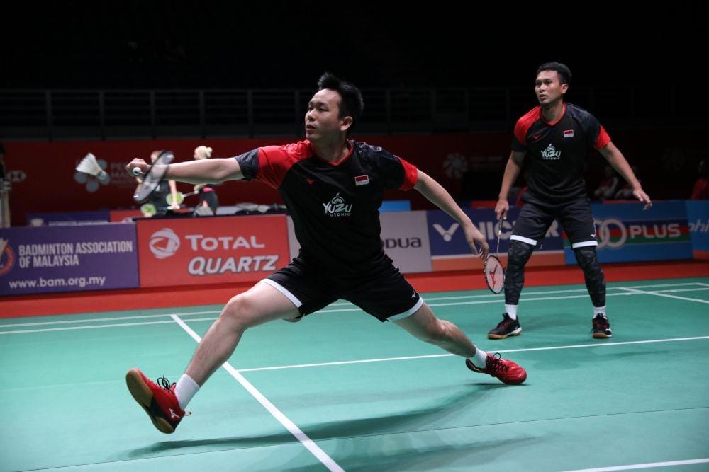 Pasangan ganda putra Hendra Setiawan/Mohammad Ahsan di Malaysia Masters 2020 (IDN Times/PBSI)
