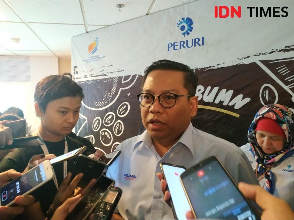 Direktur Pengembangan Usaha Peruri Fajar Rizki di Kementerian BUMN (IDN Times/Auriga Agustina)