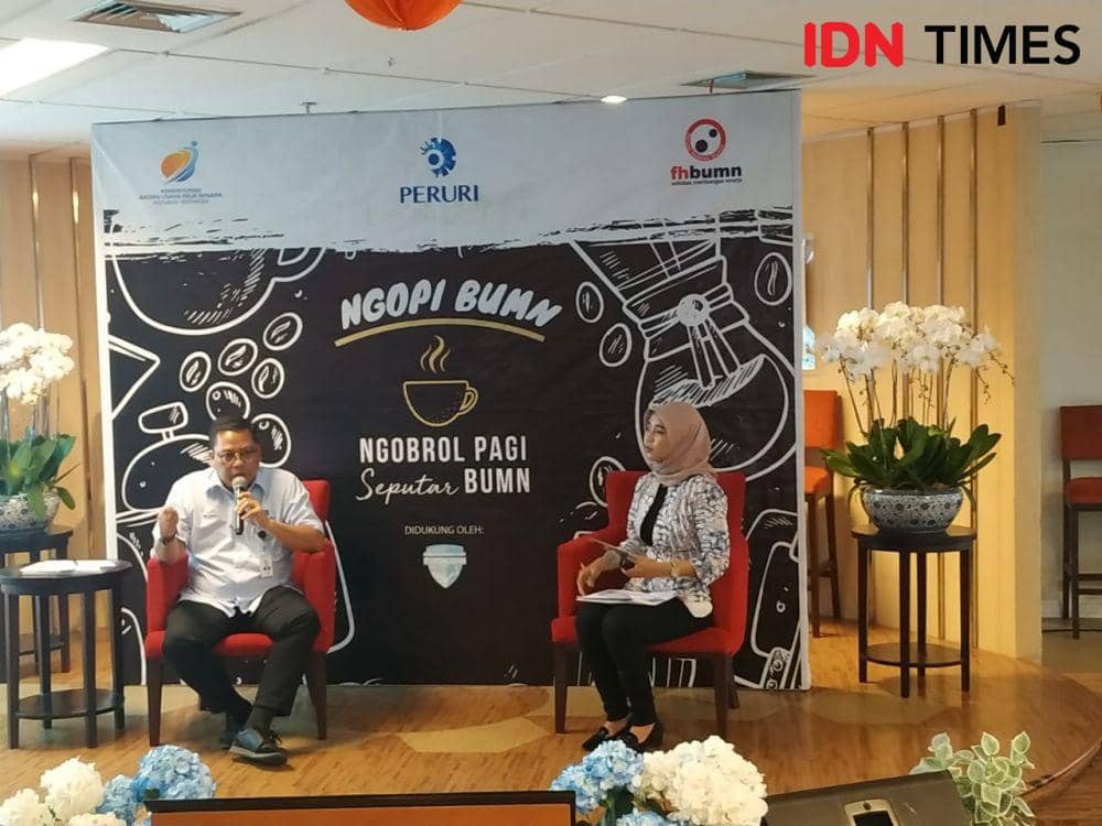 Direktur Pengembangan Usaha Peruri Fajar Rizki di Kementerian BUMN (IDN Times/Auriga Agustina)