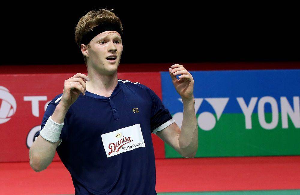 Atlet tunggal putra Denmark, Anders Antonsen. bwfbadminton.com