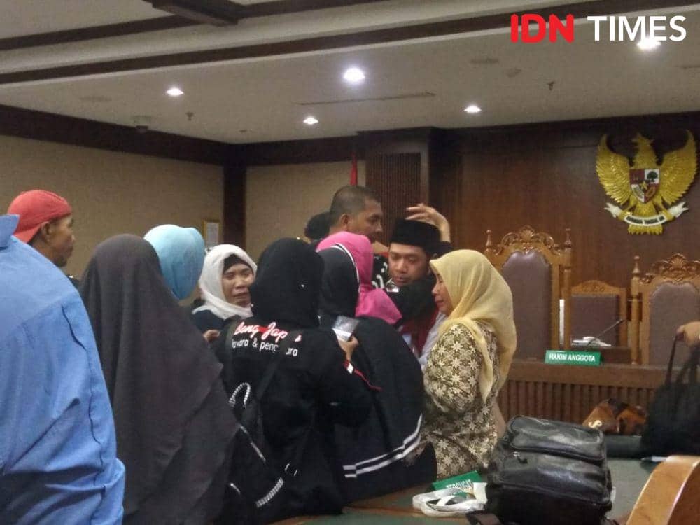 Sidang ketiga kasus pemuda pembawa bendera Merah Putih, Lutfi Alfiandi  di Pengadilan Negeri Jakarta Pusat (IDN Times/Lia Hutasoit)