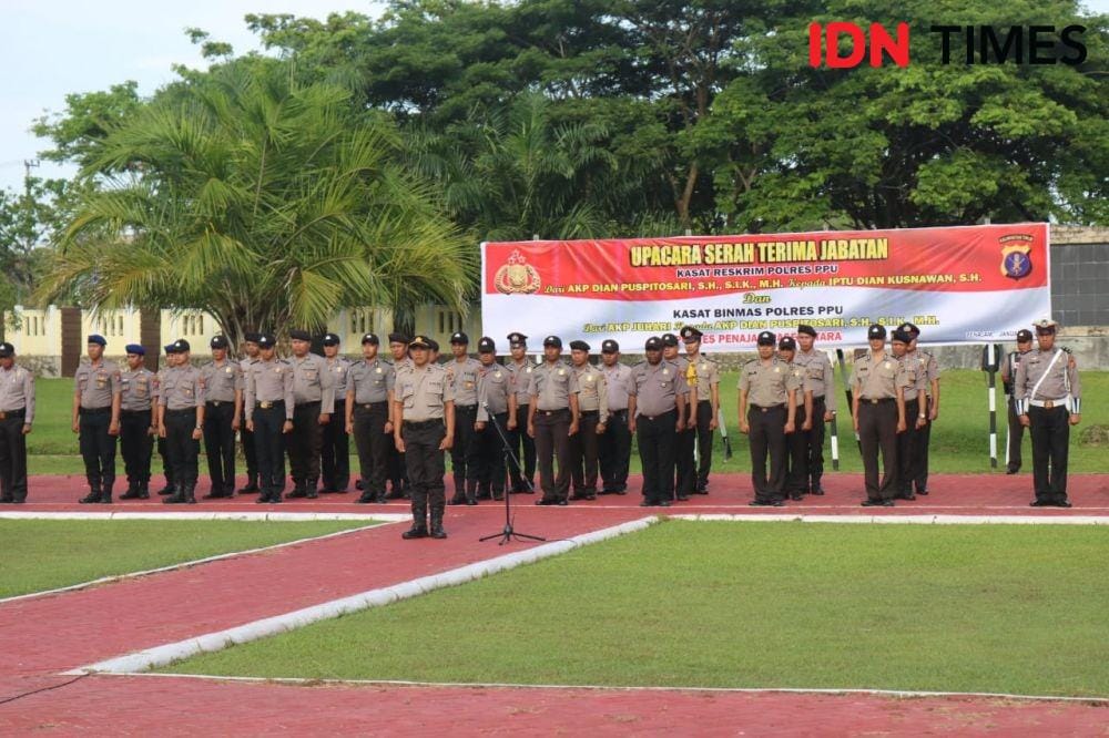 Apel Sertijab kali pertama dilapangan terbuka (IDN Times/Ervan Masbanjar)