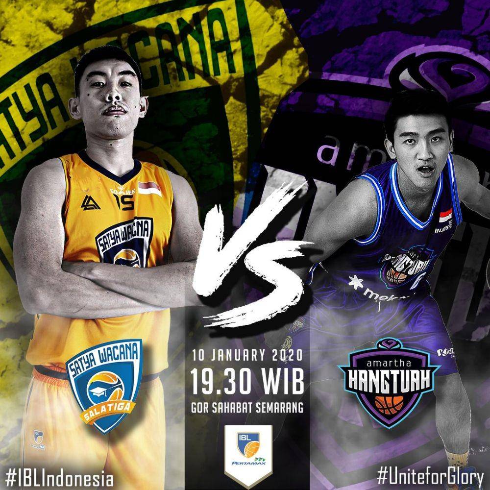 Pertandingan Satya Wacana vs Amartha Hangtuah di IBL 2020. Twitter.com/IBLindonesia
