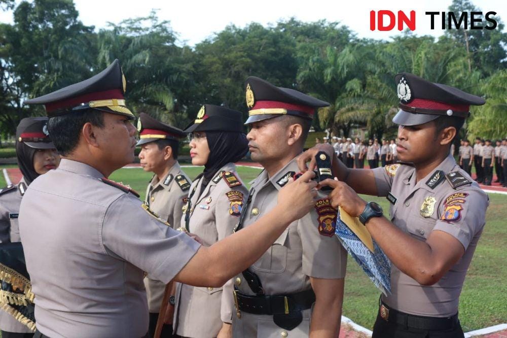 Kapolres PPU, AKBP M. Dharma Nugraha laksanakan Sertijab dua pejabat Kasat Polres (IDN Times/ Ervan Masbanjar)