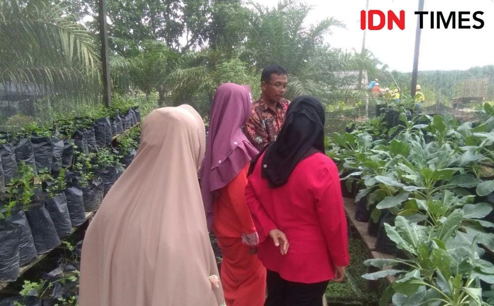 Kepala DKP PPU, Surito Widarie saat memberikan pemahaman kepada kelompok KRPL (IDN Times/ Ervan Masbanjar)