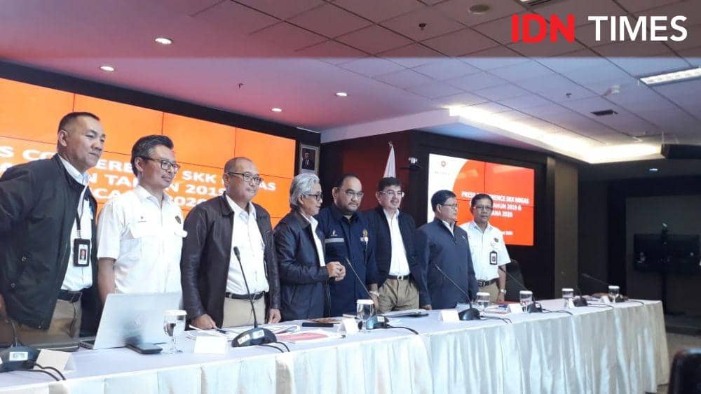 Konpers capaian kinerja SKK Migas. (IDN Times/Indiana Malia)