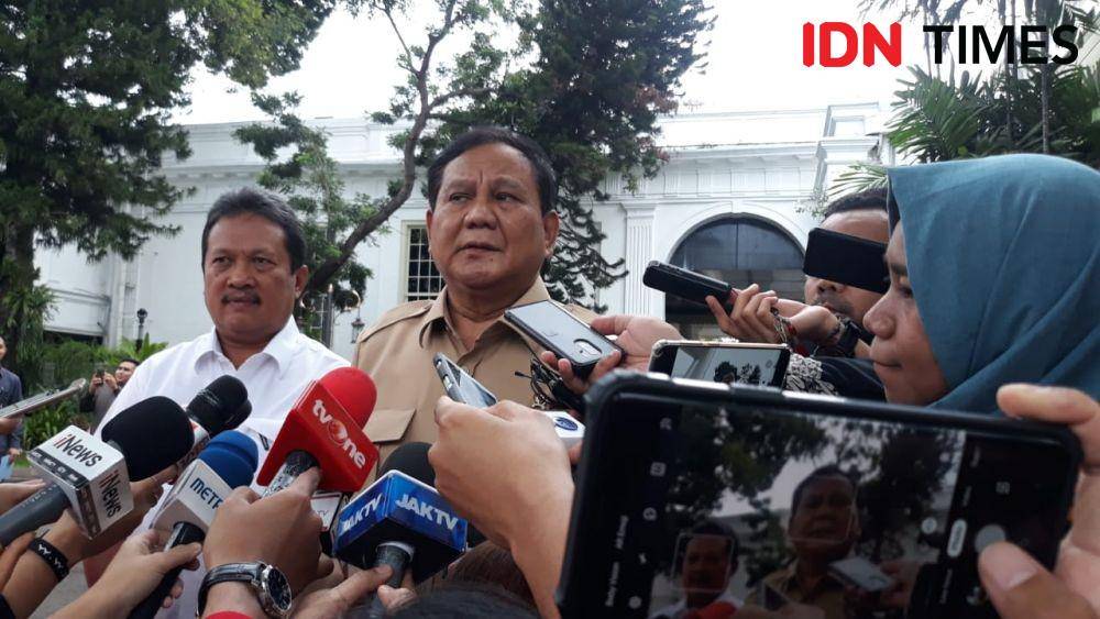 Menteri Pertahanan Prabowo Subianto di Kompleks Istana Negara, Jakarta Pusat, Kamis 9 Januari 2020 (IDN Times/Teatrika Handiko Putri)