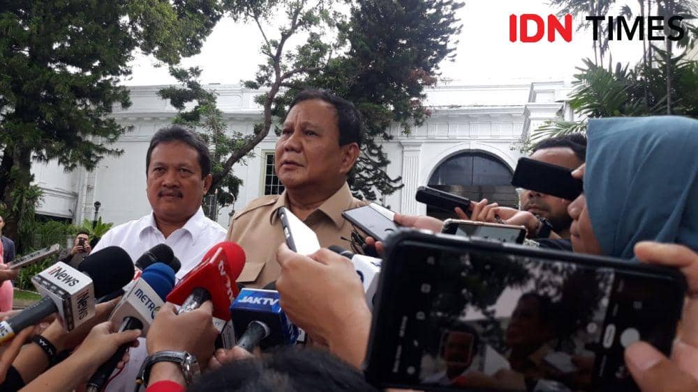 Menteri Pertahanan Prabowo Subianto di Kompleks Istana Negara, Jakarta Pusat, Kamis 9 Januari 2020 (IDN Times/Teatrika Handiko Putri)