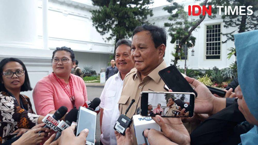 Menteri Pertahanan Prabowo Subianto di Kompleks Istana Negara, Jakarta Pusat, Kamis 9 Januari 2020 (IDN Times/Teatrika Handiko Putri)