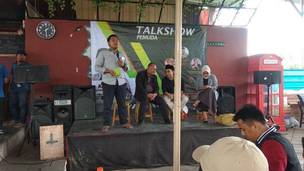 Bacabup Lamongan Sholahuddin menghadiri acara pemuda Lamongan. IDN Times/Imron